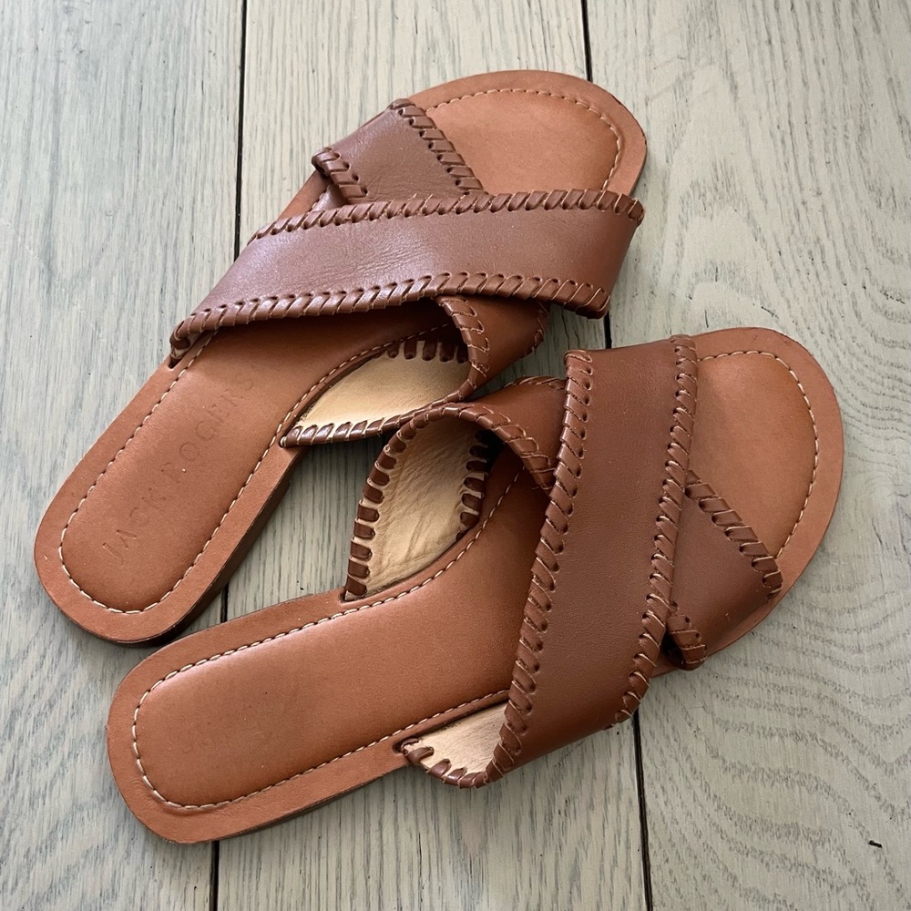 Jack Rogers Brown X Band Sandals